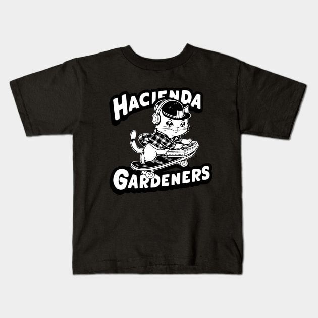 Synth Cat Kids T-Shirt by Hacienda Gardeners